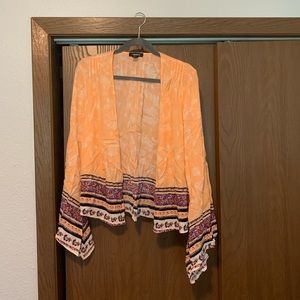 Bell sleeve bright cardigan